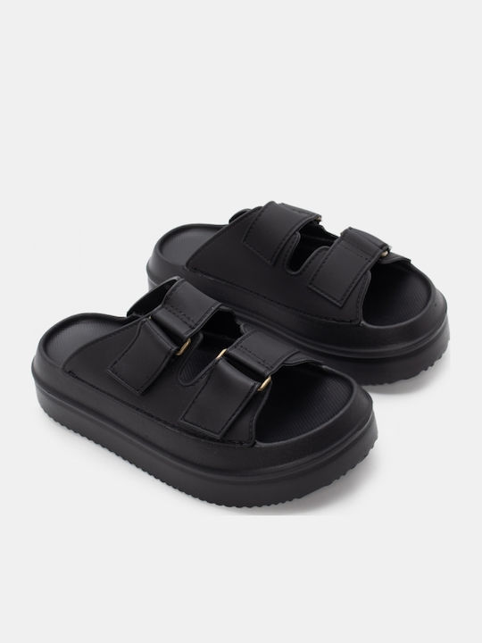 Women's Flat Sandals Flatforms in Black Color