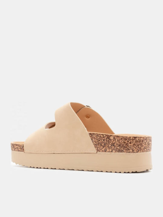 Γυναικεία Σανδάλια Flatforms Μπεζ