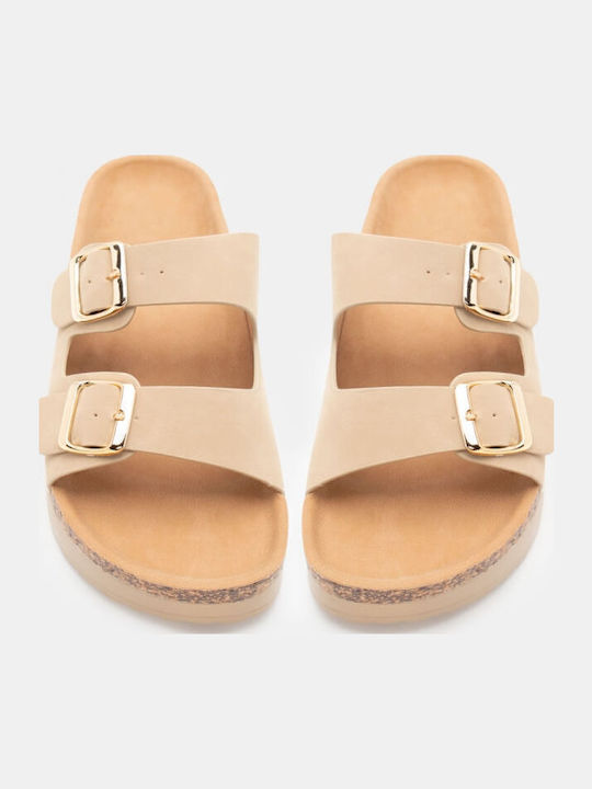Γυναικεία Σανδάλια Flatforms Μπεζ