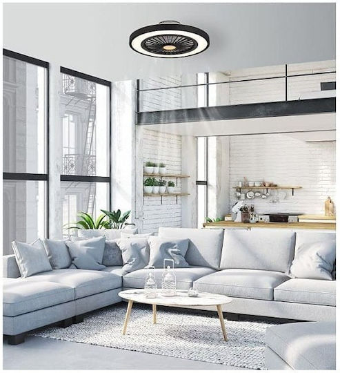 Globo Lighting Blizzak Ceiling Light 54cm with Light Fixture Black