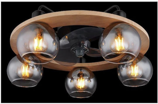 Globo Lighting Lamotta Closed Type (Ceiling Light) 55cm with Brown Light Fixture