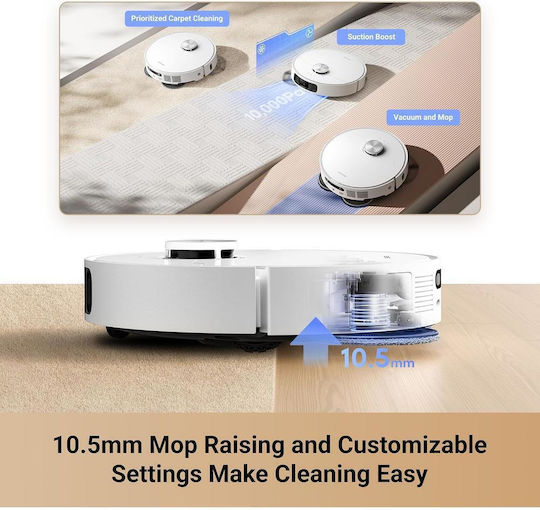 Dreame L10s Ultra Gen 2 Robot Vacuum Cleaner with Laser Mapping & 10000Pa Suction Power White