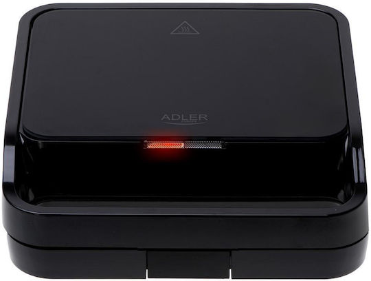 Adler Τοστιέρα για 1 Τοστ 850W Μαύρη