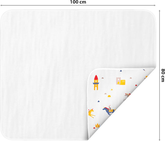 Waterproof Multicolour Baby Burp Cloth 80x100cm