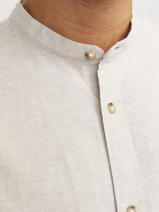 Long-sleeved Linen Shirt Crockery