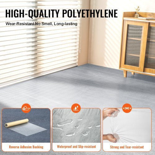 Vevor Carpet Protection Film 36" X 200' Self Adhesive Car Mat Protector Pe