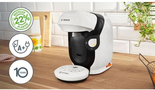 Bosch Style Καφετιέρα για Κάψουλες Tassimo Πίεσης 3.3bar Λευκή