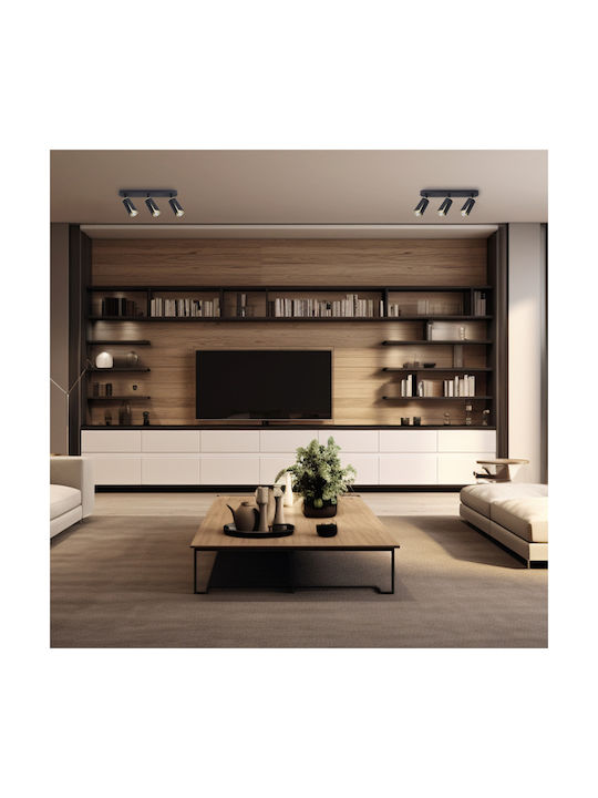 Eko Light Triple Spot with Socket GU10 in Black Color