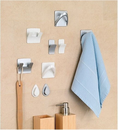 Inofix Single Wall-Mounted Bathroom Hook ​3x6cm Black