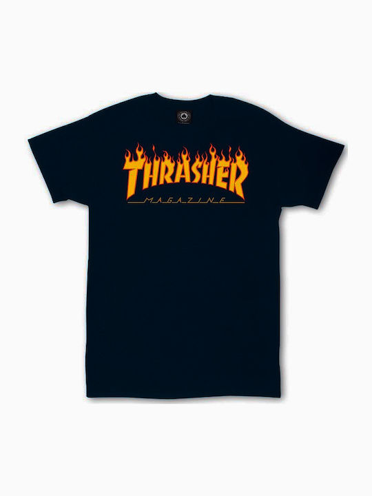 Flame Logo T-shirt Navy Μπλε