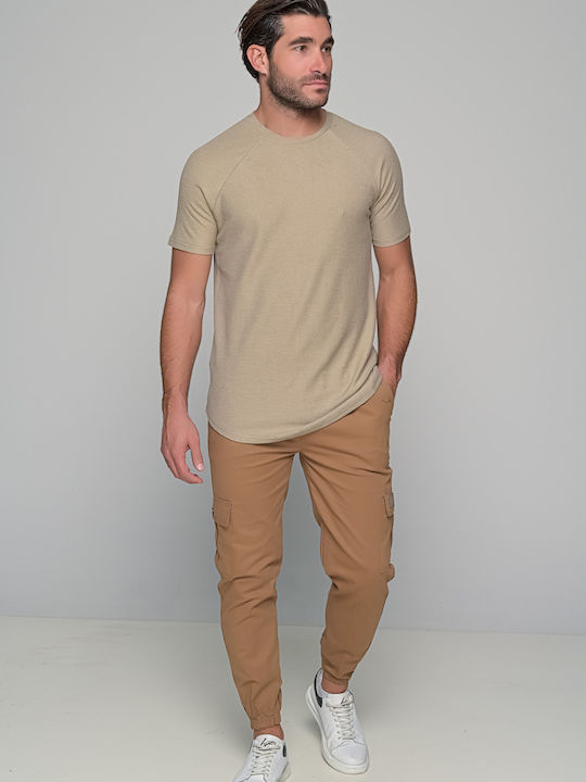 Cross Line T-shirt Μπεζ