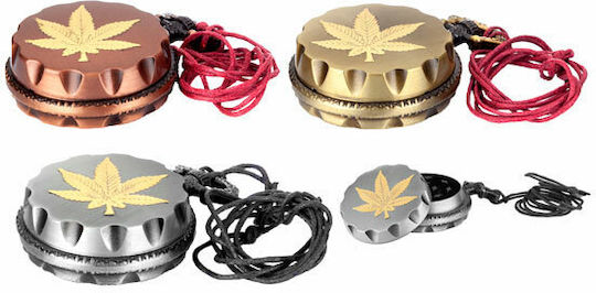 Super Heroes Grinder Τρίφτης Pocket Leaf Λουράκι Λαιμού 40mm 2 Parts Μπρονζέ