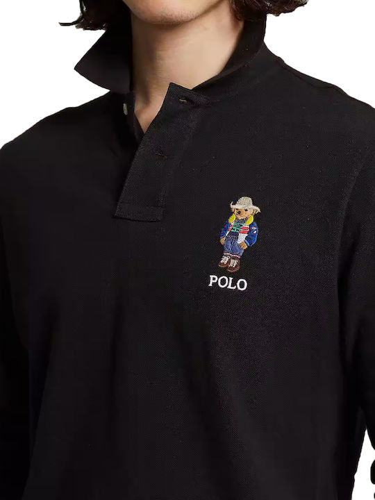 Polo Μπλούζα Μακρυμάνικη Μαύρη