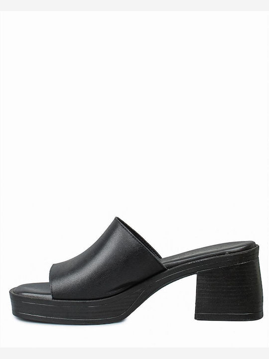 Mule cu Toc în Culoare Negru