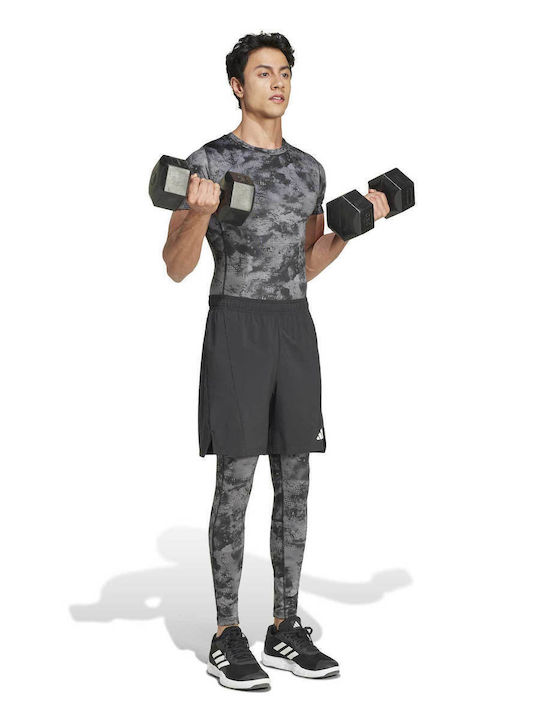 Allover Print Aeroready Αθλητικό T-shirt Μαύρο