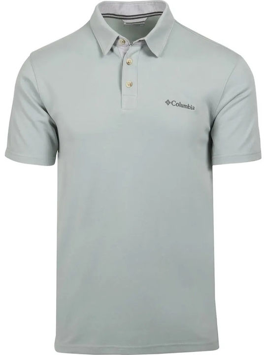 Nelson Point Polo Short Sleeve Blouse Turquoise