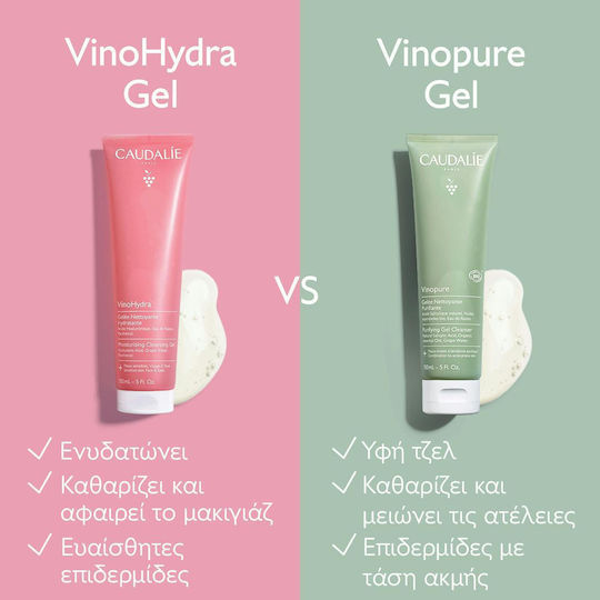 Caudalie VinoHydra Gel Reinigung Gesicht & Augen 150ml