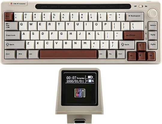 Epomaker RT65 Flamingo Wireless Gaming Mechanical Keyboard 65% with Custom switches and RGB lighting (English US) Gray