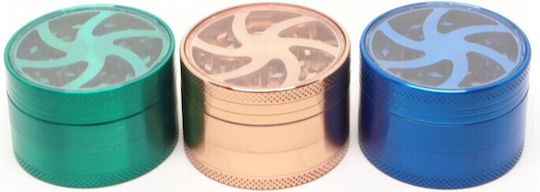 Трифачка За Тютюн Mado 52mm 4 Части 661-2161 Алуминий Прозорец Антрацит