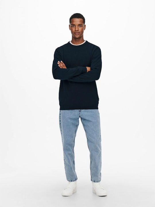 Long Sleeve Sweater Navy Blue