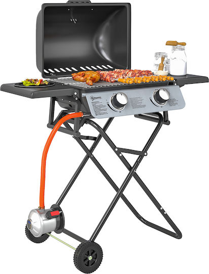 Outsunny Tragbar Gasgrill Rost mit 2 cm 2.8kW