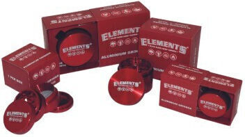 Elemente Mühle Mittlere Rote 4-teilige 55mm Aluminium