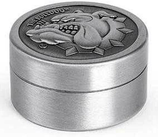 Bulldog Amsterdam Râșniță Metalică Argintie 40mm 2 Părți Design Nou