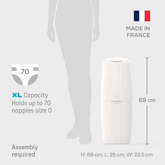 AngelCare Diaper Disposal Bin White