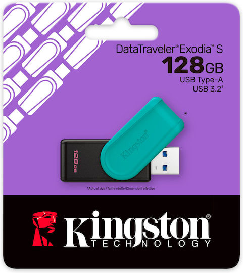 Kingston Datatraveler 128GB USB 3.2 Stick Turquoise