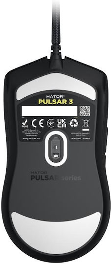 HATOR Pulsar 3 RGB Gaming Ποντίκι 12000 DPI Μαύρο