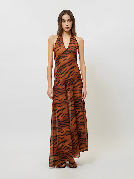 Καλοκαιρινό Maxi Φόρεμα Animal Print