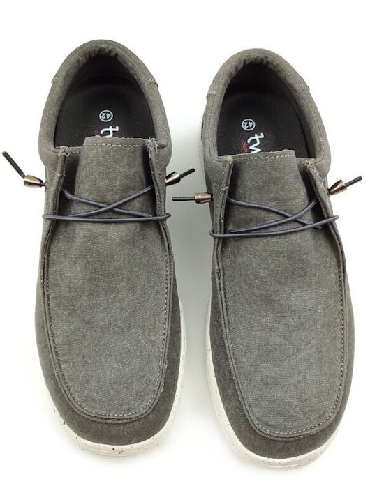 Men's Leather Moccasins Gray