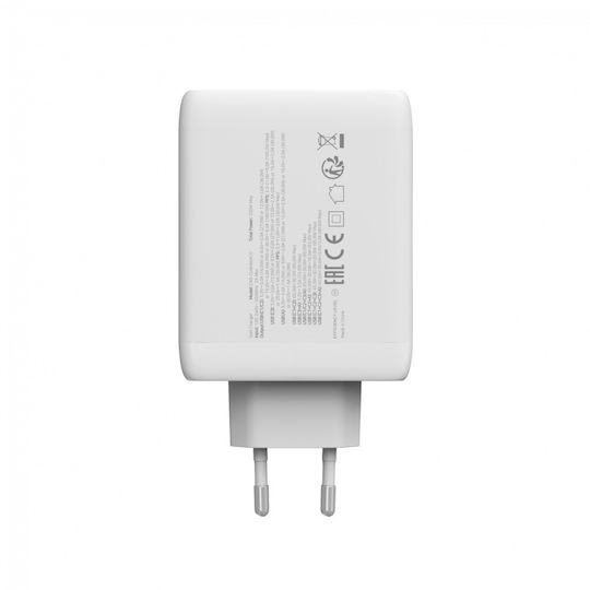 Canyon Φορτιστής Χωρίς Καλώδιο με Θύρα USB-A και 3 Θύρες USB-C 100W Power Delivery Λευκός (CNS-CUW100ACC)