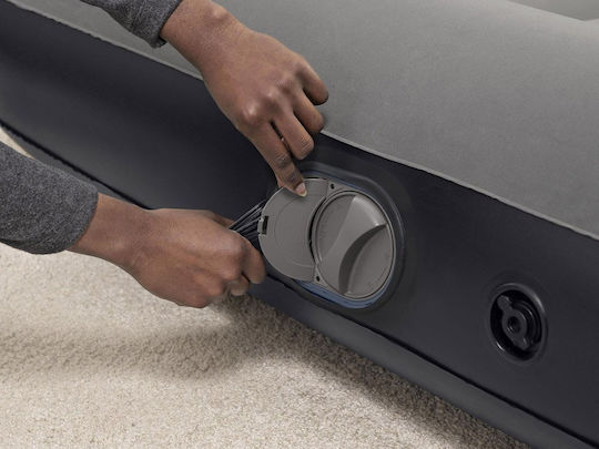 Bestway Inflatable Double Air Mattress with Integrated Electric Pump 191x137x30cm Grey
