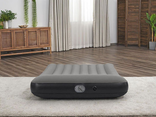 Bestway Inflatable Double Air Mattress with Integrated Electric Pump 191x137x30cm Grey