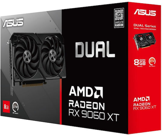Asus Radeon RX 9060 XT 8GB GDDR6 Dual Κάρτα Γραφικών