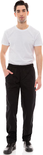 Kochhose Unisex Schwarz Mit Elastischem Bund 613elastan Black