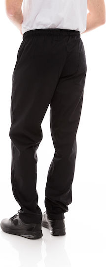 Kochhose Unisex Schwarz Mit Elastischem Bund 613elastan Black