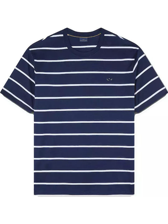 T-Shirt Blue/white