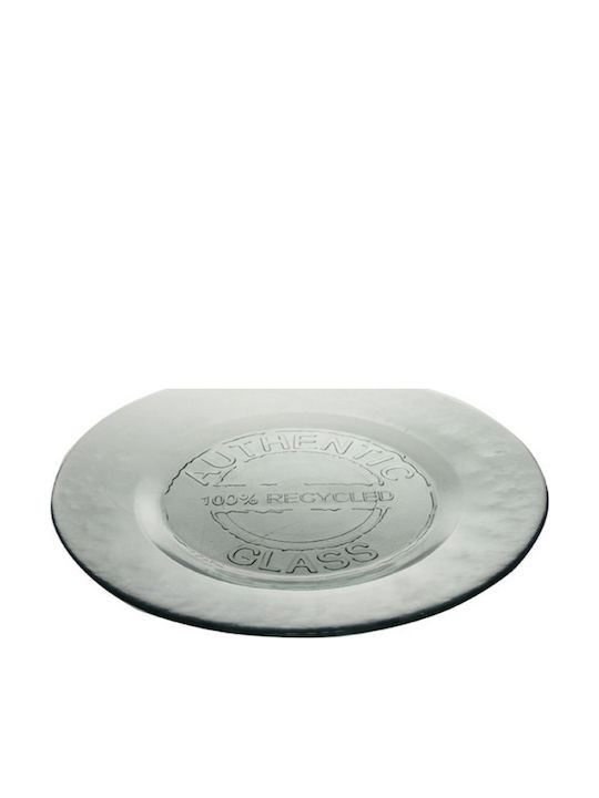 Authentic Plate Shallow Transparent with Diameter 32cm