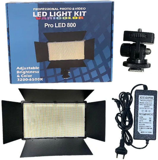 Dauerlicht Kit 3 LED Tripod Lichter Einschließlich Arvada Brightforge Led800pro – Professionelle Beleuchtung Video Foto Studio 50w 1200 Birnen Einstellbare Farbtemperatur 3200-5600k Schwarz