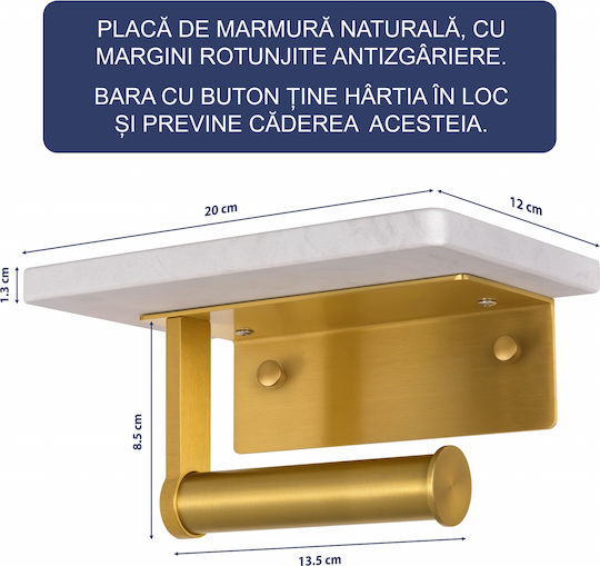 Suport de hârtie Metal Albă 0725657745103