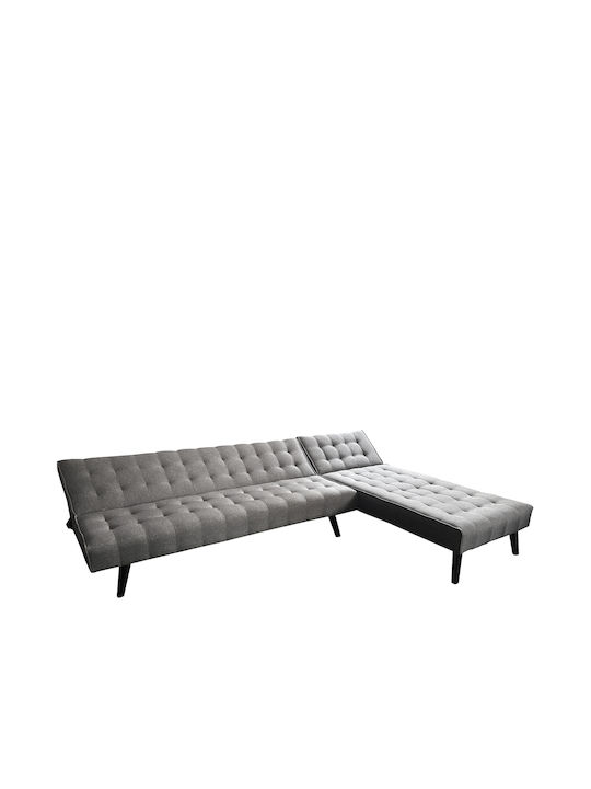 Magus Colțar Canapea Pat cu Unghi Reversibil și Spațiu de Depozitare Gri 254x77x74cm
