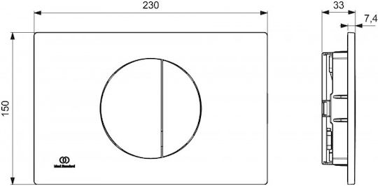 Ideal Standard Oleas Flush Plate Dual Flush