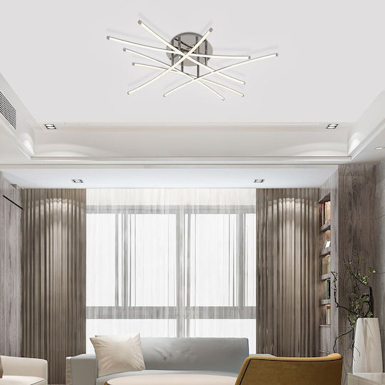 Vivalux Ceiling Mount Light 80cm Silver with Integrated LED