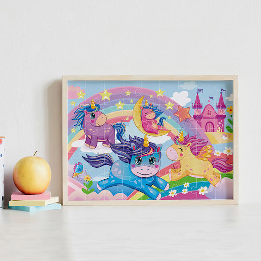 Kinderpuzzle Regenbogen-Einhörner Jigsaw
