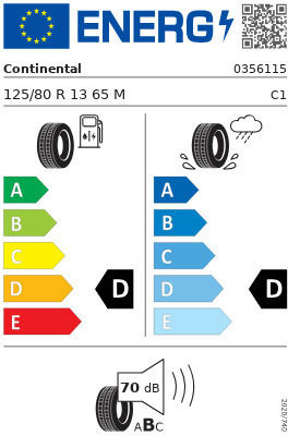 Continental Conti.econtact 125/80R13 65M Anvelopă Vara pentru Autoturism de Pasageri