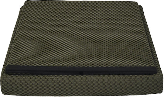 Hocker Für das Wohnzimmer Mit Stauraum Gepolstert mit Stoff Khaki 38x38x38cm