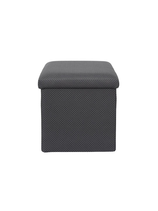 Hocker Für das Wohnzimmer Mit Stauraum Gepolstert mit Stoff Grey 38x38x38cm