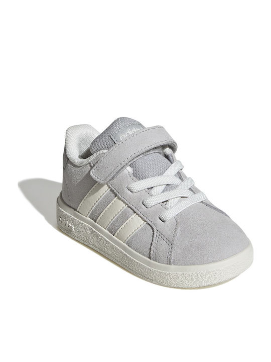 Grand Court 00s Kids Sneakers With Hoop & Loop Closure Gray